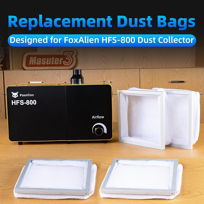 FoxAlien Dust Filter Bag for 800W Desktop Dust Collector HFS-800, Disposable - Image 4