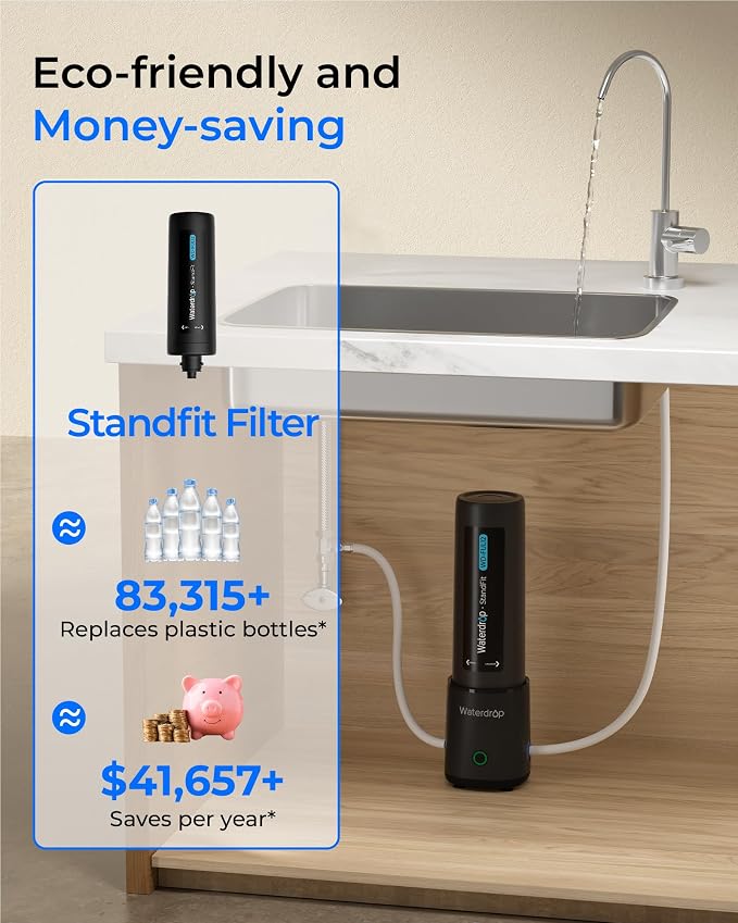 Waterdrop 10UB PRO Under Sink Water Filter, No Drilling Required, Time Reminder - Image 8