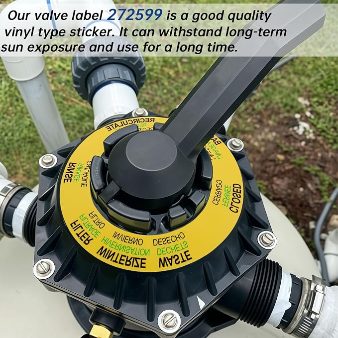 Pool Sand Filter Valve Label Sticker - Image 5