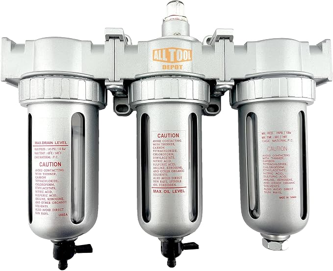 1/2" NPT MID FLOW 3 Stages Filter Coalescing Desiccant Dryer System by AllToolDepot