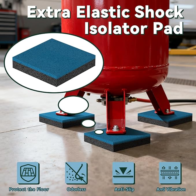 Flehomo Anti Vibration Rubber Pads, Extra Elastic Shock Isolator - Image 3