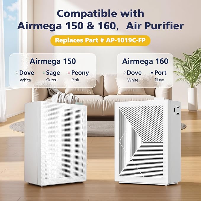 2 Sets 150 Filter Replacement for Coway Airmega 150 150 Air Purifier, 2 X HEPA - Image 2