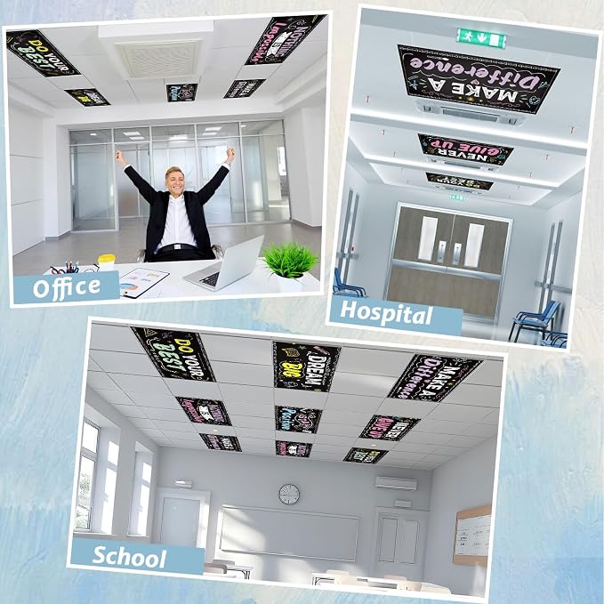6Pcs Inspirational Fluorescent Light Covers - Image 5