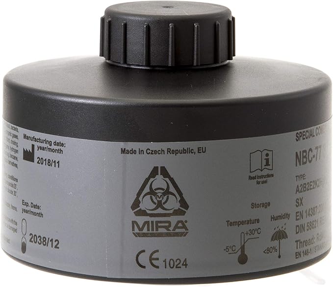 MIRA Safety - NBC-77 SOF - Single 40mm Gas Mask Filter - Special Combined CBRN by MIRASafety