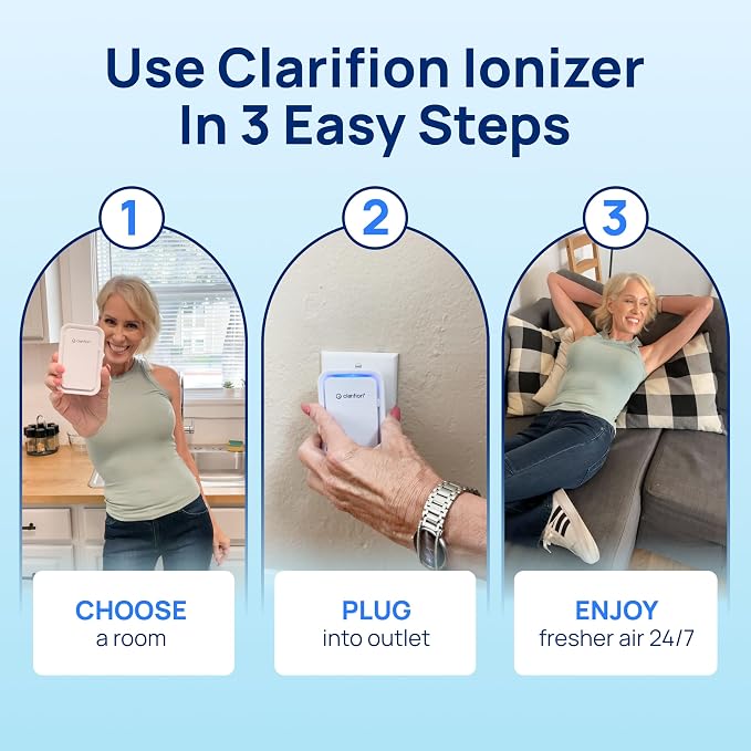 Clarifion - Air Ionizers for Home, Negative Ion Filtration System, Quiet Air - Image 7