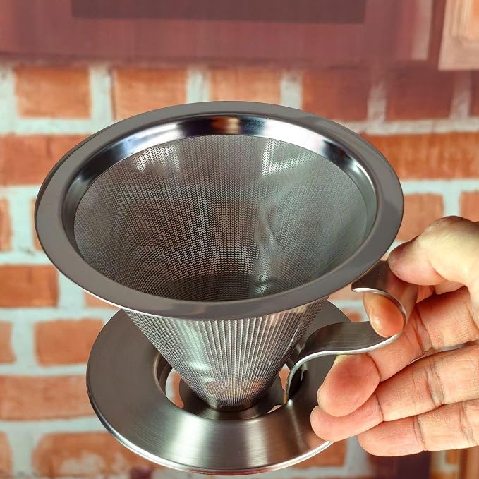 316 Stainless Steel Pour Over Coffee Dripper - Image 3