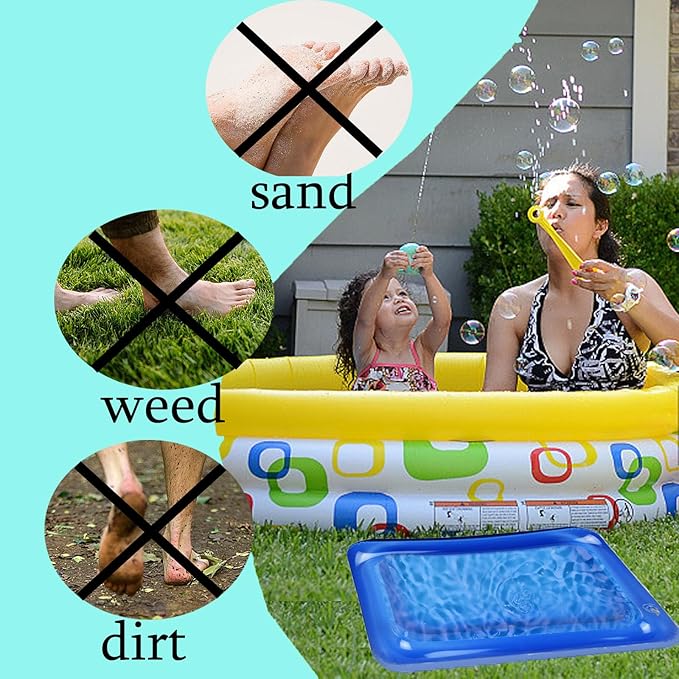 Inflatable Pool Foot Bath Basin, Portable Foot Bath Basin, Foot Soaking Bath Basin for Pool Entry Ladder, Swimming Pool Clean Feet Pedicure Supplies (Square)
