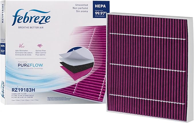 Febreze Odor Control HEPA Cabin Air Filter by PUREFLOW RZ19183H Fits 2014-2018 by Febreze