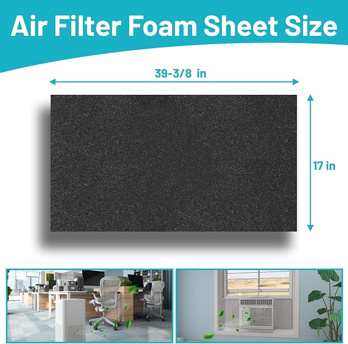 Cut to Fit Foam Pad Pre Filter, Filter Replacement - Image 2
