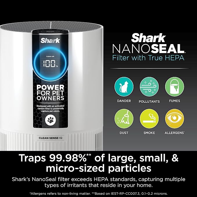 Shark HP102PET Clean Sense Air Purifier + Extra Pet Filter Bundle - Image 5