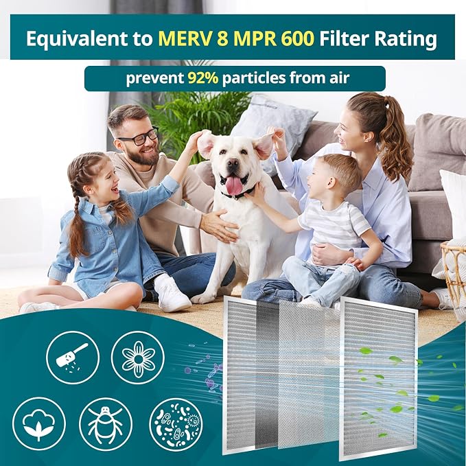 Torjim 12x12x1 MERV8 Washable & Reusable Electrostatic Air Filter - Image 4
