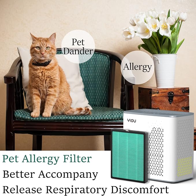 YIOU Air Purifier for Home Large Room up to 547 ft², H13 True HEPA Air Filter - Image 6