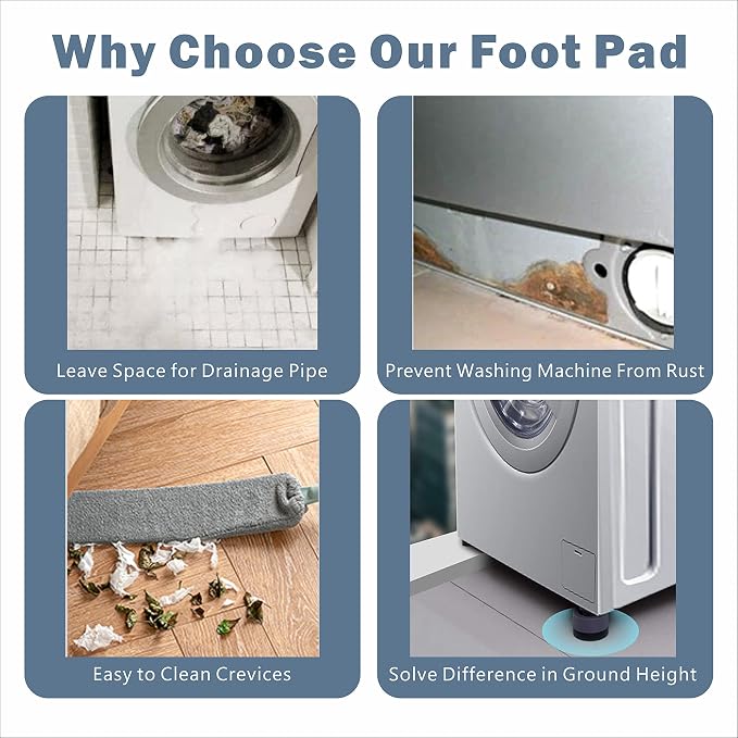 Anti Vibration Pads Increase 1.38"/2.36", Non Slip Heighten Shock and Noise - Image 6