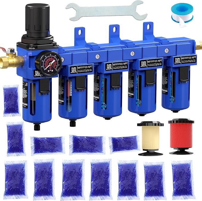 NEWPO 3/8" NPT 5 Stage Air Dryer by NEWPO