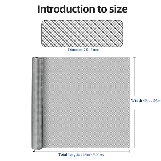 20 Mesh 304 Stainless Steel Mesh Screen, Rust Free Woven Wire Mesh, Metal Mesh - Image 2