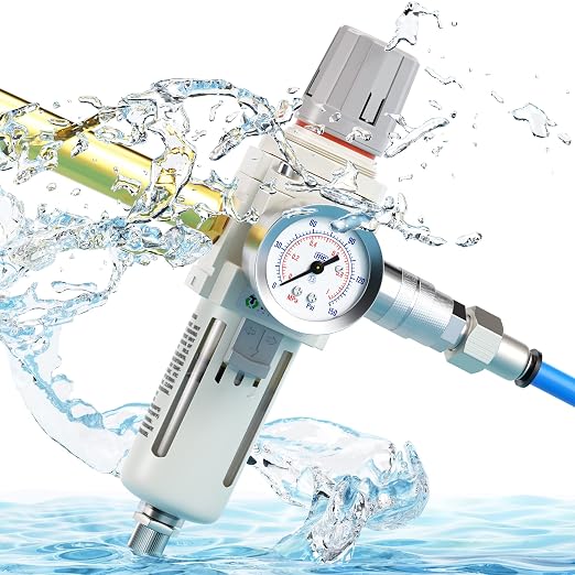 TAILONZ PNEUMATIC 1/2 Inch NPT White Air Filter Pressure Regulator Combo - Image 8