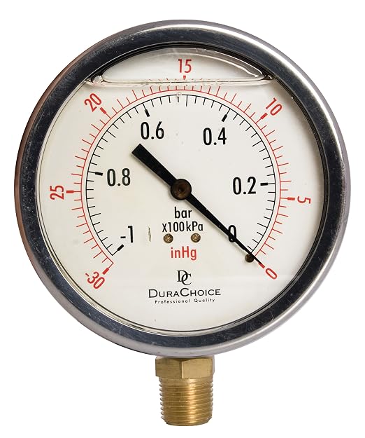 4" Oil Filled Vacuum Pressure Gauge by DirectMaterial