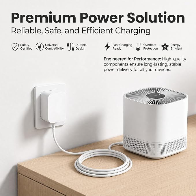 12V Power Cord for Levoit Core Mini Air Purifier Compatible - Image 2