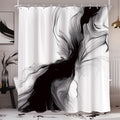 Cinbloo Black and White Shower Curtain 60Wx72H Abstract Bathroom Decor for Men Modern Ombre Grey Minimalist Marble Shower Curtain Set Elegant Ink Texture Neutral Shower Curtain Fabric with 12 Hooks