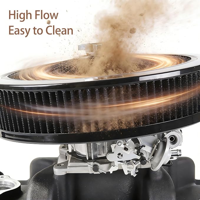 14"x3" Round Air Cleaner Filter Assembly Kit Compatible - Image 3