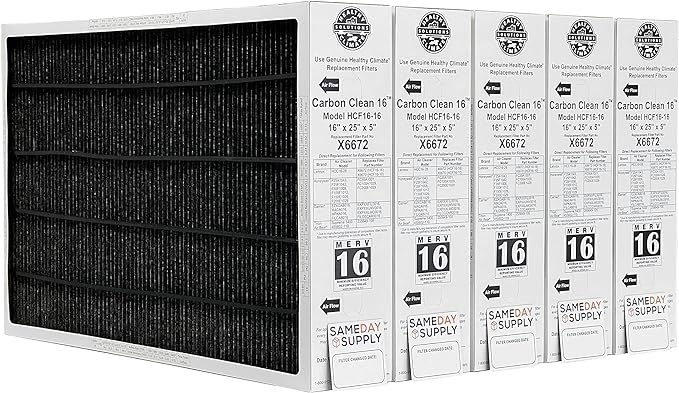 Lennox Healthy Climate X6672 16x25x5 Healthy Climate Carbon-Clean MERV 16 by Unknown