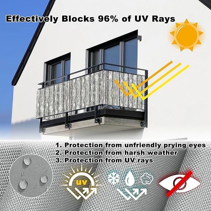 Privacy Screen Protector 2' x 29.5' Durable and UV Resistant Outdoor Privacy - Image 4