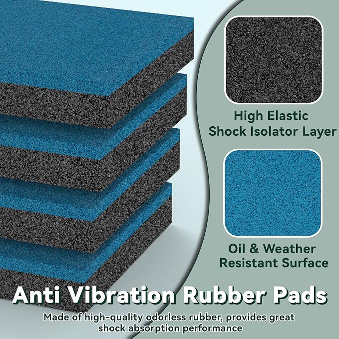 Flehomo Anti Vibration Rubber Pads, Extra Elastic Shock Isolator - Image 4