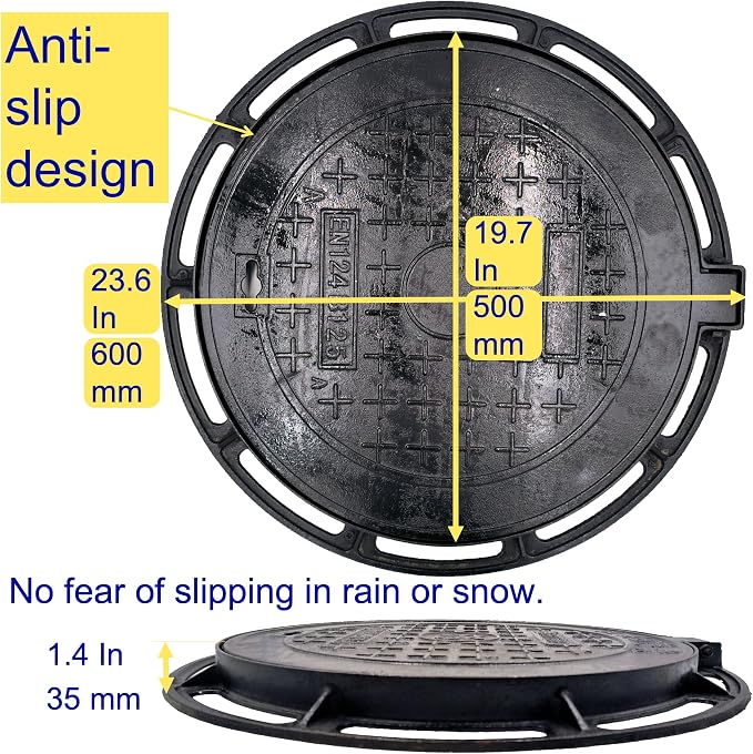 20 In Cast Iron Manhole Cover and Frame - Image 2
