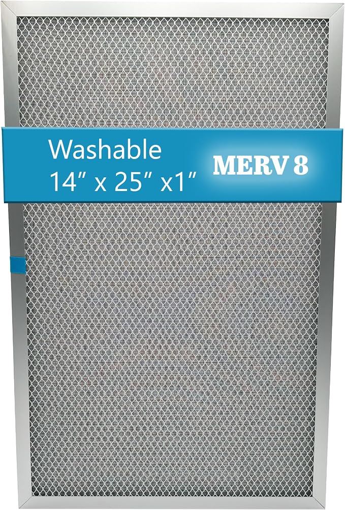Washable Electrostatic Furnace Air Filter, MERV 8, Aluminum Reusable Filter by wioAIR
