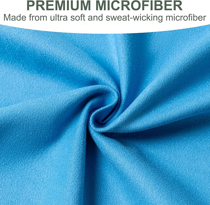 Camping Towel,2 Pack Microfiber Travel Sports Towel,Quick Dry-Super Absorbent-Ultra Compact-Ultra Soft-Lightweight.Suitable for Gym,Yoga,Trip,Beach,Shower,Backpacking,Pool(Blue)