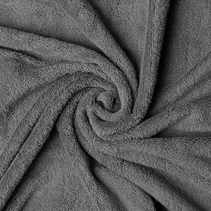 Melissa Linen, Fingertip Towels 4 Pack, 100% Turkish Cotton, Small Hand Towels for Body and Face, 12 x 18 in, Soft and Absorbent, Quick Dry, (Dark Grey Fingertip Hand Towels)