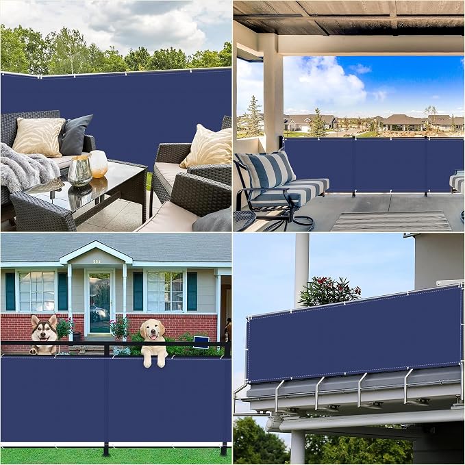 Outdoor Privacy Screen 3.9' x 26.2' UV-Resistant Visibility Reduction, Patio - Image 7
