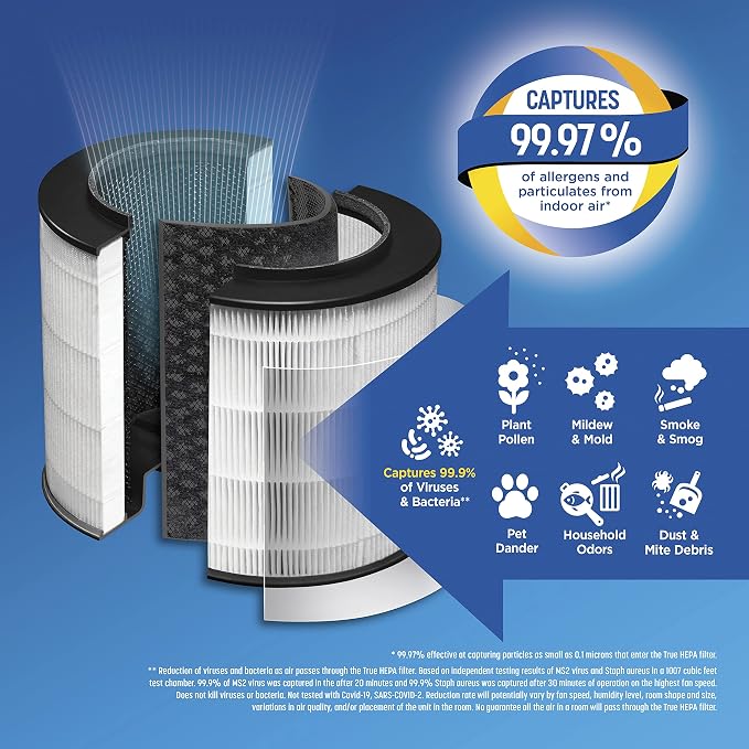Clorox Medium Room Air Purifier True HEPA Replacement Filter, 000 Sq. Ft. - Image 2