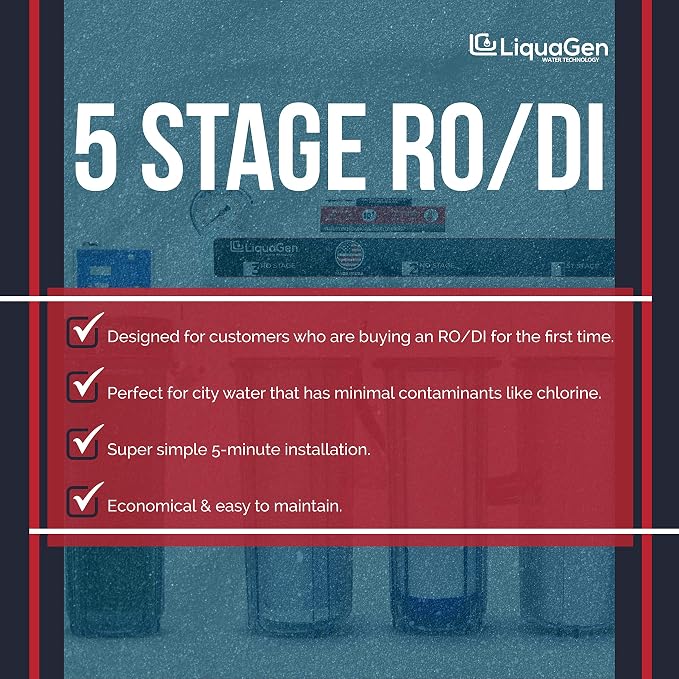 LiquaGen- Super Flow Reverse Osmosis & Deionization Water Filtration System | - Image 2