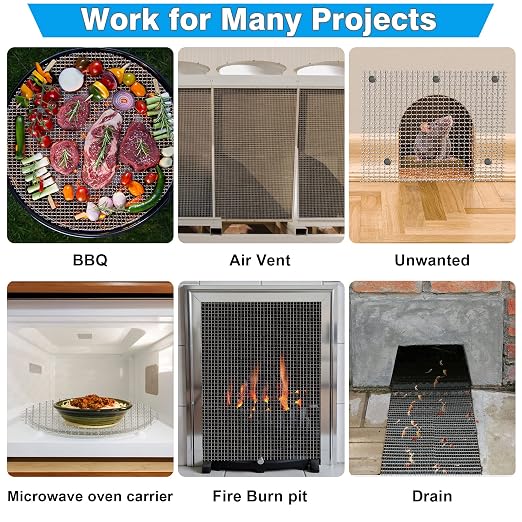 Valchoose Upgraded 2Pack Mesh Screen Crimped 304, 5 Mesh 11 X 14.2 inch - Image 3