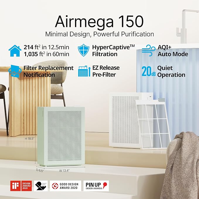 COWAY Air Purifiers for Home Bedroom up to 1, 035ft² - Image 2