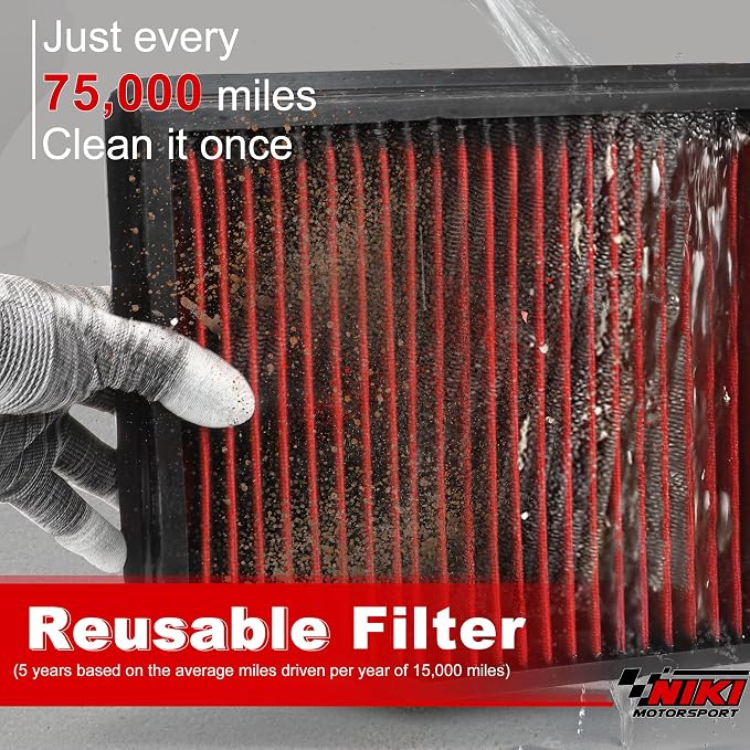 Engine Air Filter High-Flow Increase Power & Towing, Nikimotorsport Air Filter - Image 3