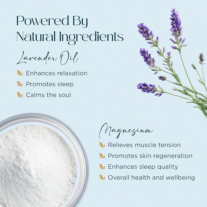 Abundant Natural Health Ocean Magnesium Bath Soak Infused with Lavender Oil to Hydrate, Soothe and Moisturize Skin, Relax and Replenish Muscles, Highly Concentrated Pure Magnesium Salts, 500mL