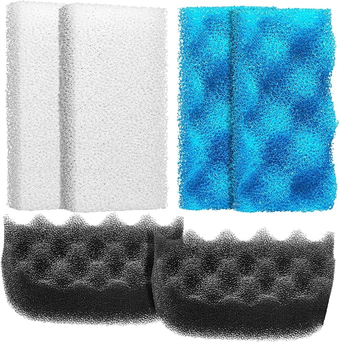 6 Pcs Aquarium Filters Bio Sponge Sets Compatible by Threlaco