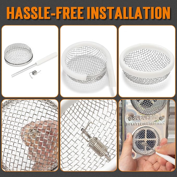 TONDA RV Furnace Vent Screen, Bug Screens Heater Vent Cover - Image 6