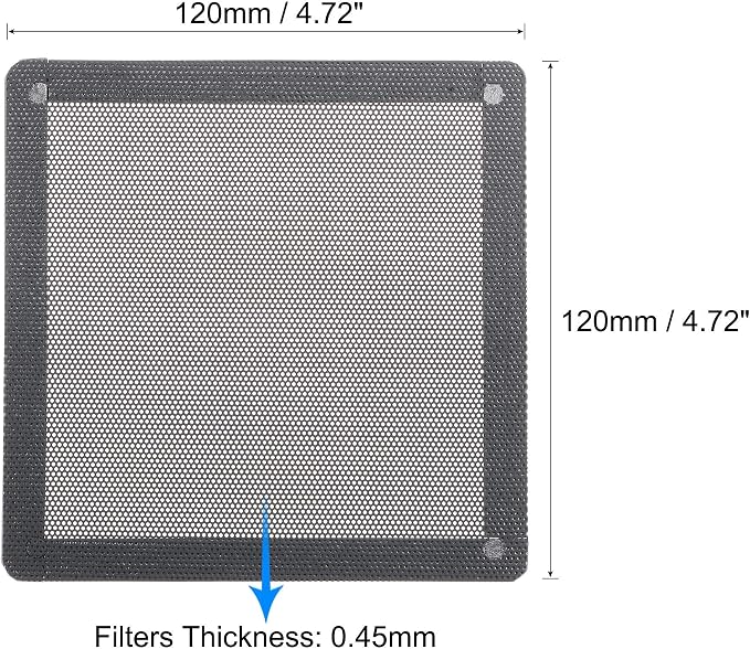 uxcell PC Dust Fan Screen with Magnetic Frame - Image 2