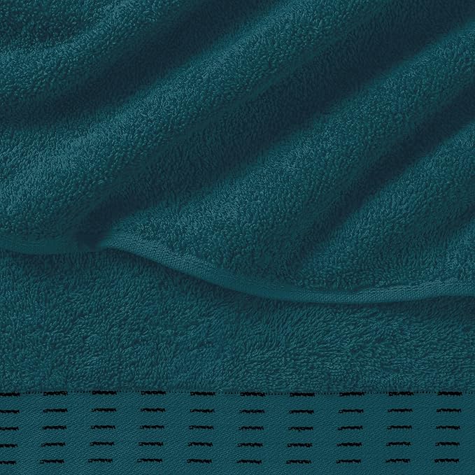 Cotton 2 Pack Oversized Bath Towel Set 28x55 inches, Large Bath Towels, Ultra Absorbant Compact Quickdry & Lightweight Towel, Ideal for Gym Travel Camp Pool - Teal