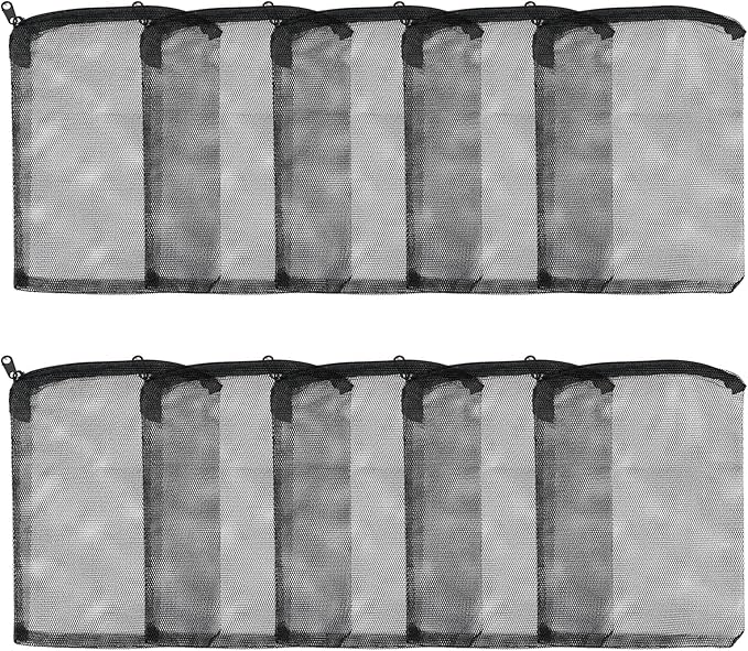 AQUANEAT 10pcs Aquarium Filter Media Bags, Fish Tank Coarse Mesh Bags by Aquaneat