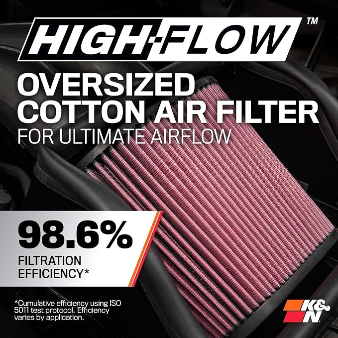 K&N Cold Air Intake System: High-Flow Air Filter, Increase Performance & - Image 4