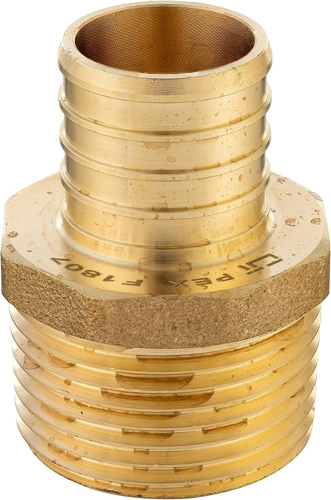 10-Pack EFIELD Barb Crimp Pex 3/4 Inch x 3/4 Inch NPT Male Adapter NPT Brass - Image 8