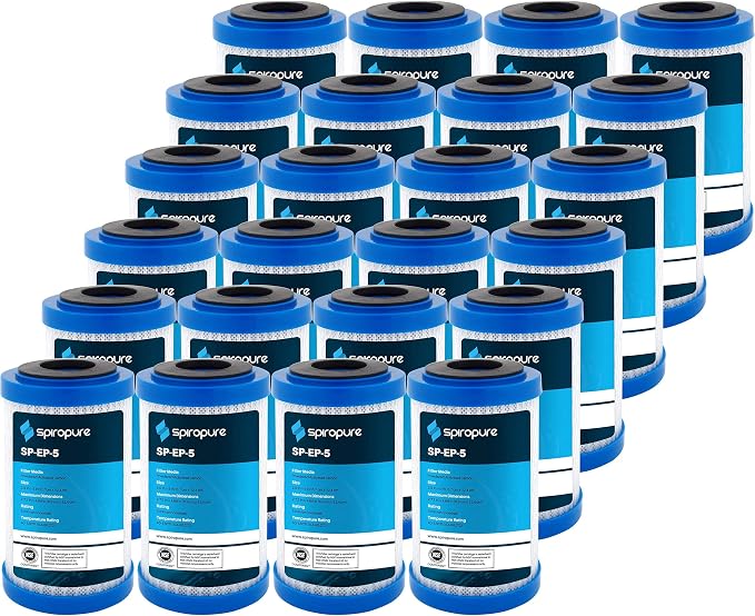 SpiroPure 5x2.5 5 Micron Carbon Block Water Filter EP-5 CB-25-0505, 24 Pack by SpiroPure