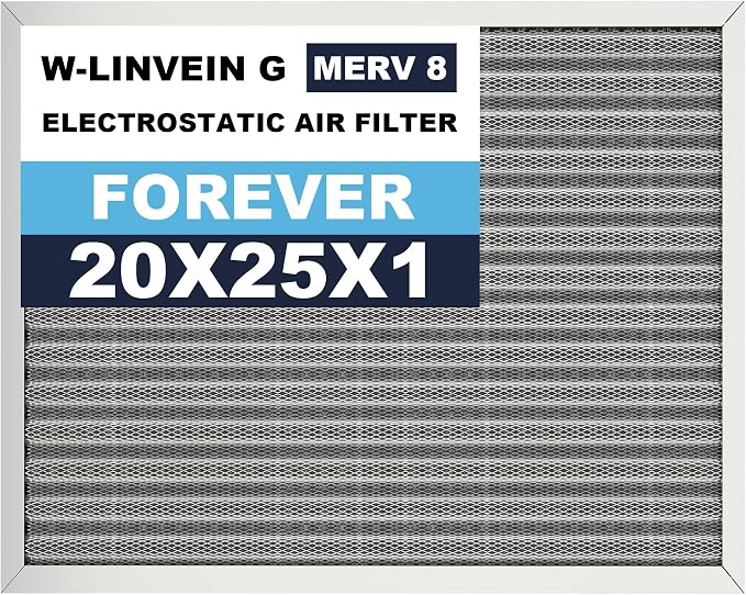 20x25x1 Reusable Air Filter, Electrostatic, Washable Lasts a Lifetime, Breathe by Betterlifeishere