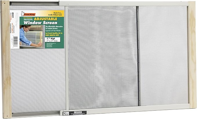 Frost King AWS1837SP WB Marvin Adjustable Window Screen, 18in High x Fits by Thermwell+Products+Co.%2C+Inc