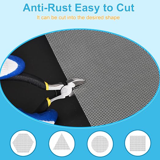 4 Pcs 13x9 20 Mesh 304 Stainless Steel Wire Mesh Sheet, Rustproof Metal Mesh - Image 2