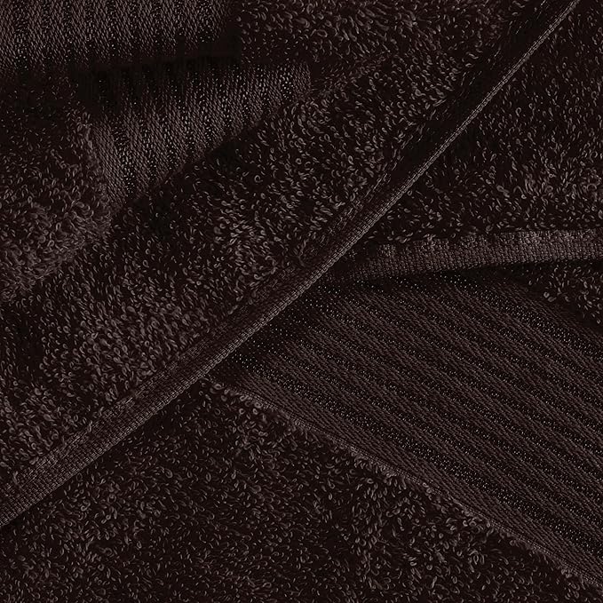 Elvana Home Cotton 2 Pack Oversized Bath Towel Set 28x55 inches, Large Bath Towels, Ultra Absorbant Compact Quickdry & Lightweight Towel, Ideal for Gym Travel Camp Pool - Brown